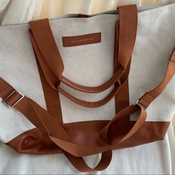 WANT LES  ESSENTIELS Marti Leather-Trimmed Tote Bag - Picture 3 of 10